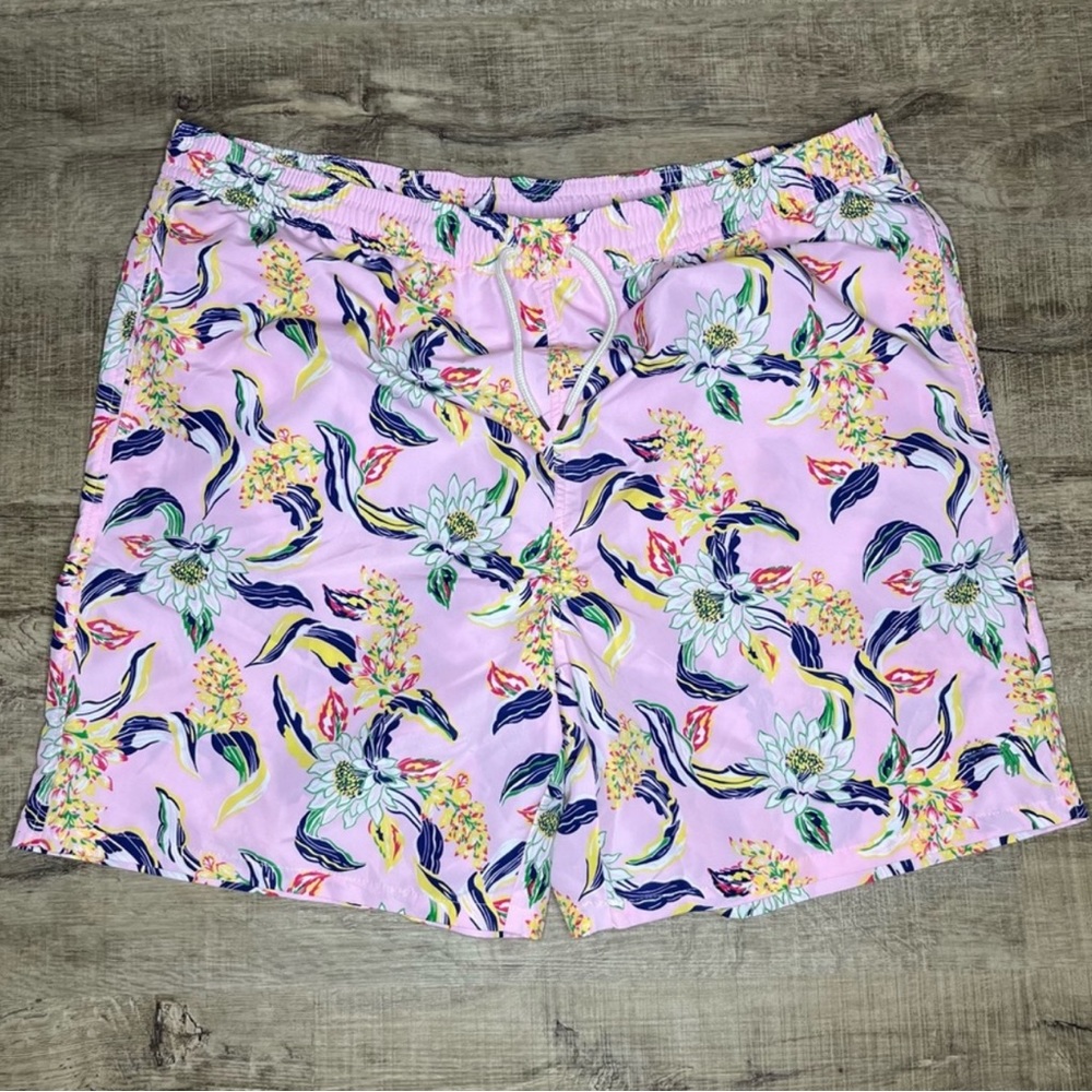 Polo Ralph Lauren Pink Floral Pink Swim Trunks Men's Size 2XB
